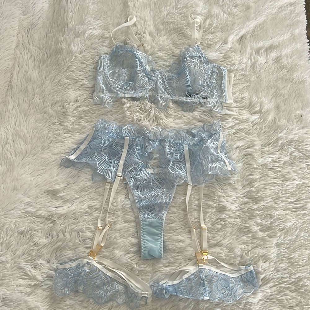 Baby Blue Nast Gal Lingerie Set